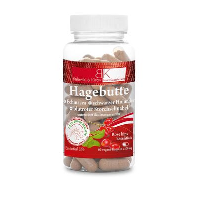 Hagebutten Essentails - Hagebutte, Echinacea, Schwarzer Holunder und Blutgeranie - Bio-Produkt