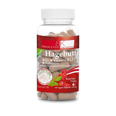 Rose hips Vegan - Hagebutte, Eisen, Folsäure und Vitamin B12 - Bio-Produkt