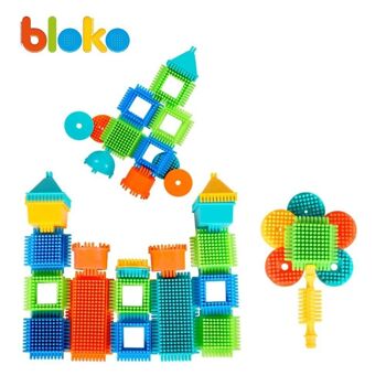 Tube 100 Bloko Multi couleurs et formes - Jeu de Construction - Dès 12 mois - 503503 4