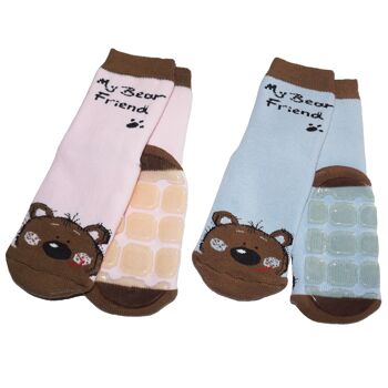 Chaussettes antidérapantes pour enfants >>My Bear Friend<< 1