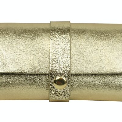 Gold leather glasses case