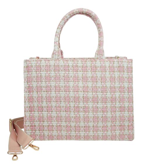 Cabas motif tweed 36233-1 Rose