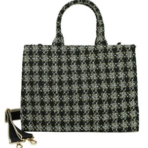 Cabas motif tweed 36233-1 Noir