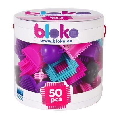 Tube 50 Bloko Pink Purple mit Rädern – Ab 12 Monaten – 503532
