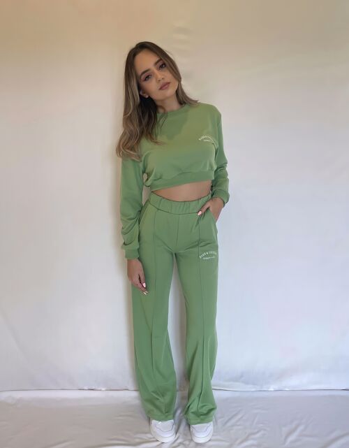 Lime Green Wide Leg Tracksuit
