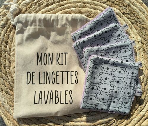 Kit lingettes lavables