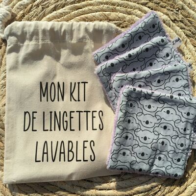 Kit lingettes lavables