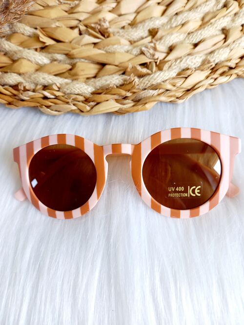 Sunglasses Classic stripe blush/caramel kids | Kids sunglasses