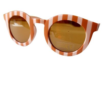 Sonnenbrille Classic Stripe Blush/Caramel Kinder | Kindersonnenbrille