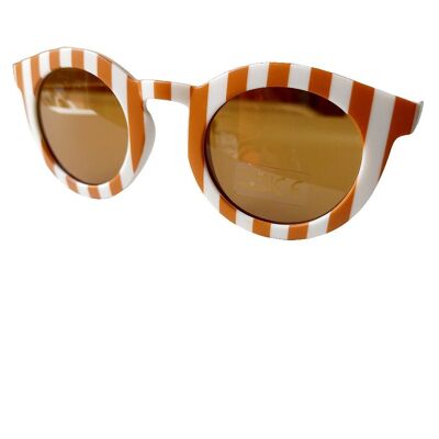 Sonnenbrille Classic Stripe Creme/Karamell Kinder | Kindersonnenbrille