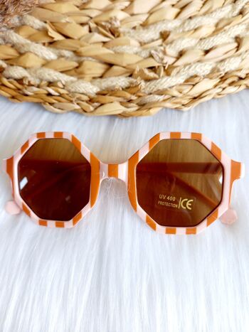 Lunettes de soleil Sunny stripe blush/caramel enfant | Lunettes de soleil pour enfants 1