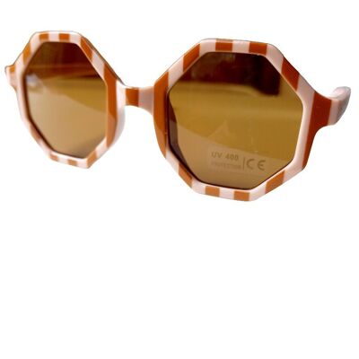 Gafas de sol Sunny stripe blush/caramel niños | gafas de sol para niños