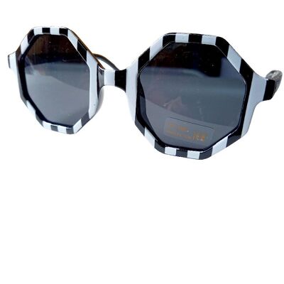 Gafas de sol Sunny stripe negro/blanco infantil | gafas de sol para niños