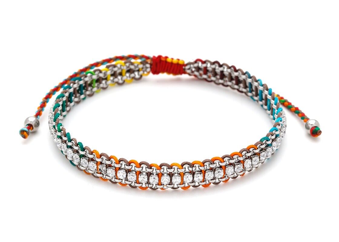 Bracciali in strass e acciaio