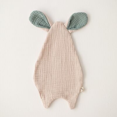Doudou orejitas Sand, dudu de tela para bebés, conejito neutro