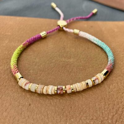 Pulseras de cordón y piedras naturales