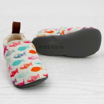 Chaussures enfant POLOLO | Pantoufles pieds nus | Poisson Textile Seaqual (Végétalien) 3