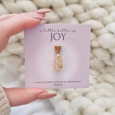Une petite bouteille de joie - Citrine Crystal Wish Jar