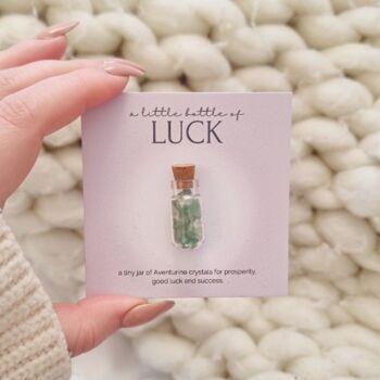 Une petite bouteille de Luck - Aventurine Crystal Wish Jar 1