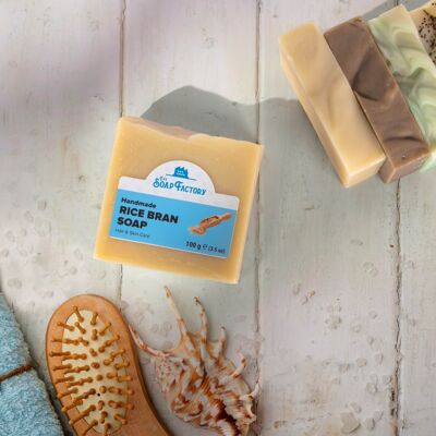 RICE BRAN Soap - Silk Collection - Handmade - The Soap Factory - 100g