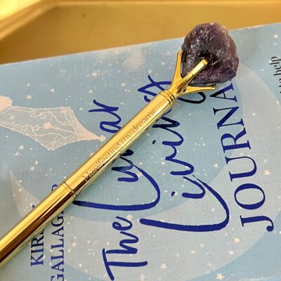 Manifesting My Dreams Amethyst Crystal Pen