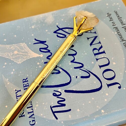 Manifesting My Dreams Citrine Crystal Pen