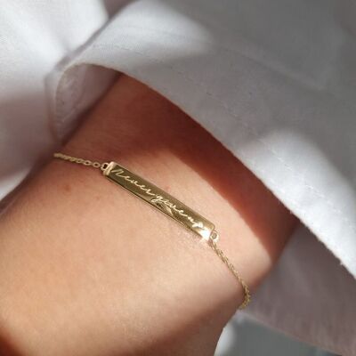 Never Give Up  - 14k Gold Plated Bracelet