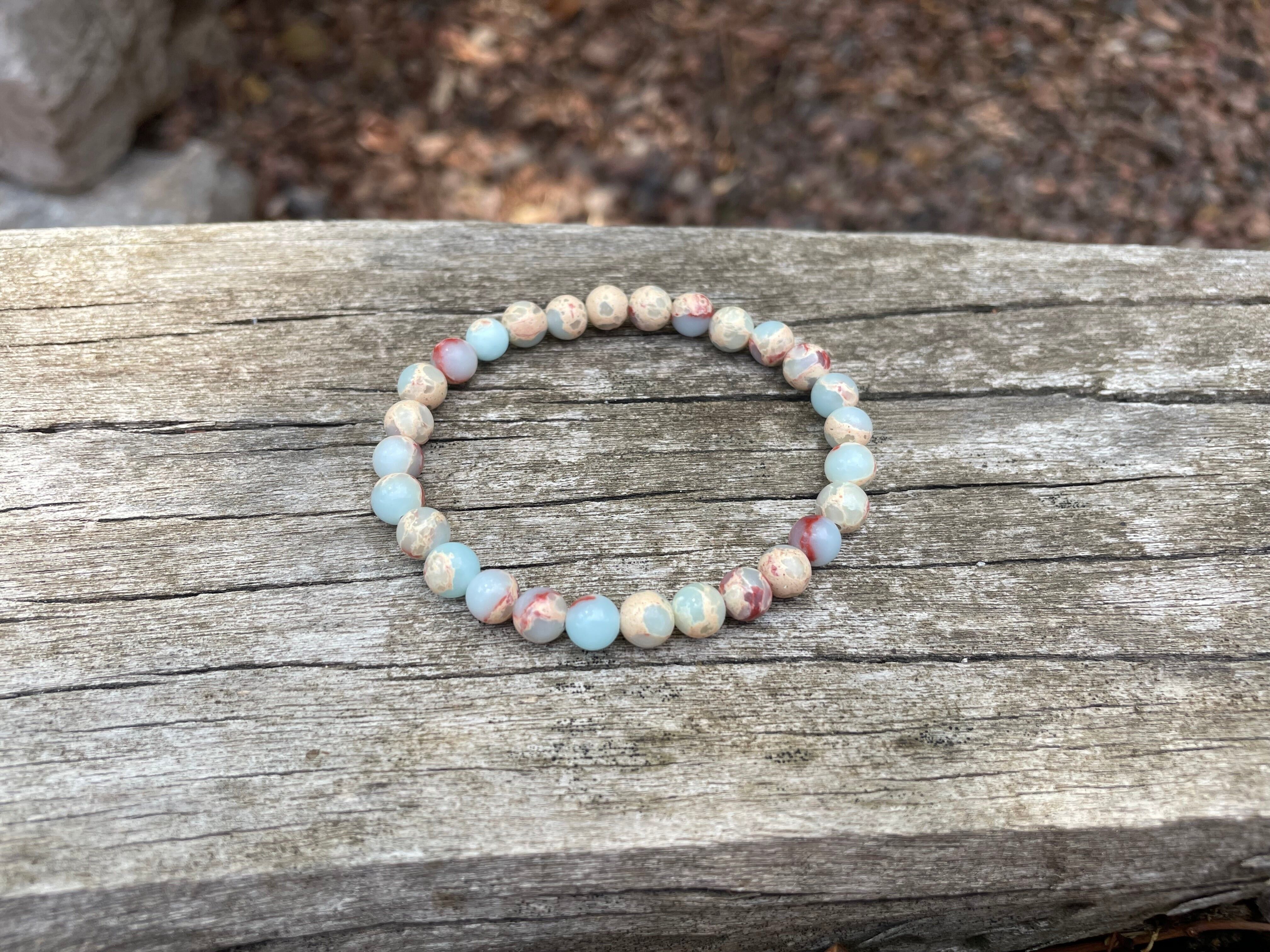 Aqua Terra Jaspis Lithotherapie elastisches Armband