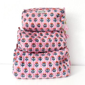 Ensemble de sacs cosmétiques faits à la main "Pink love" 1