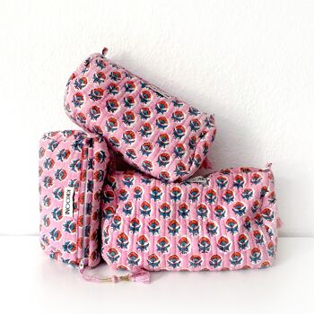 Ensemble de sacs cosmétiques faits à la main "Pink love" 2