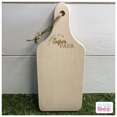 Cutting board "a super dad's aperitif" (Father's Day gift)