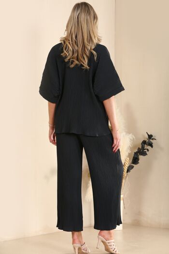 Ensemble chemise et pantalon boutonnés plissés 3