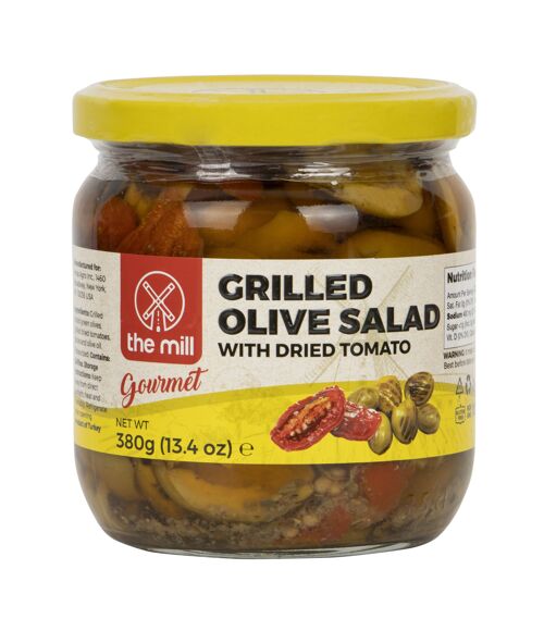 The Mill Gourmet Gegrillter Olivensalat 380 g Glas - mit getrockneten Tomaten