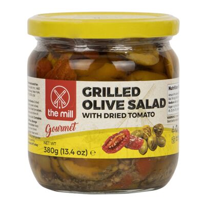 The Mill Gourmet Grilled Olive Salad 380g jar - with sundried tomatoes