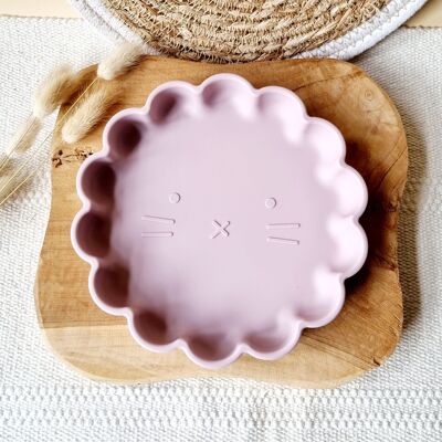 Silicone Plate Lion - Soft Pink
