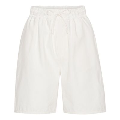Offwhite linen shorts