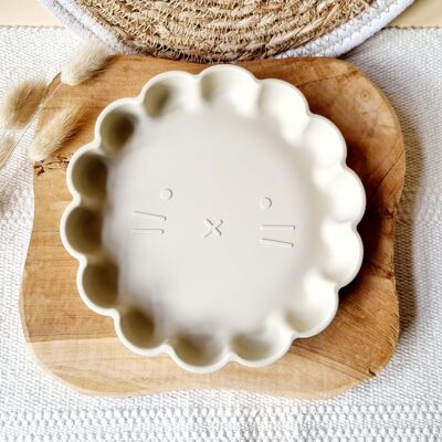 Silicone Plate Lion - Beige