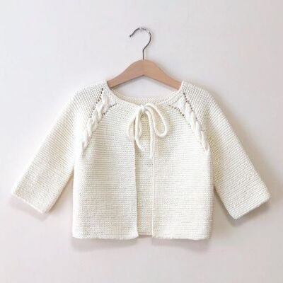 Cardigan da donna lavorato a mano in cotone organico 1-3 anni