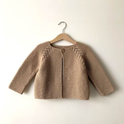 Cardigan da donna lavorato a mano in cotone organico 1-3 anni