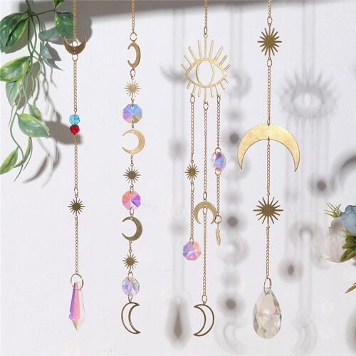Colorful Crystals Suncatcher Hanging Ornament Wind Chimes