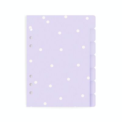 SET OF 7 DIVIDERS FOR YOUR AGENDA OF RINGS. TO 5. LILAC.