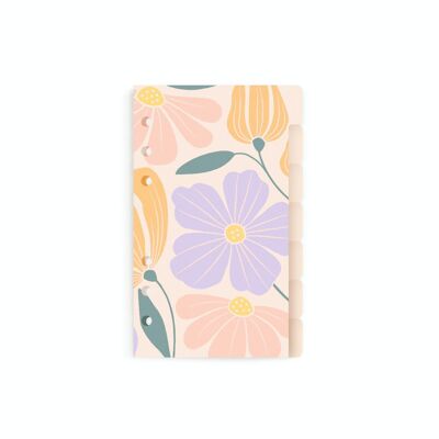 SET OF 7 DIVIDERS FOR YOUR AGENDA OF RINGS. A6. FLOWERS.