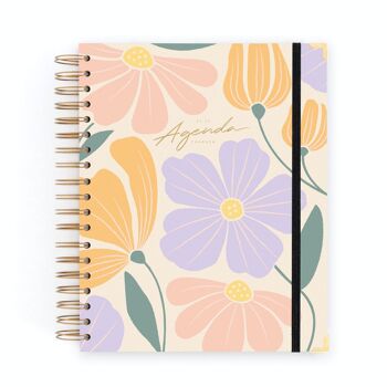 AGENDA CHARUCA VUE QUOTIDIENNE. GRAND JUMBO 23/24. FLEURS. FABRIQUÉ EN ESPAGNE 1