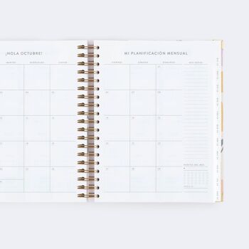 AGENDA CHARUCA VUE QUOTIDIENNE. GRAND JUMBO 23/24. FLEURS. FABRIQUÉ EN ESPAGNE 5