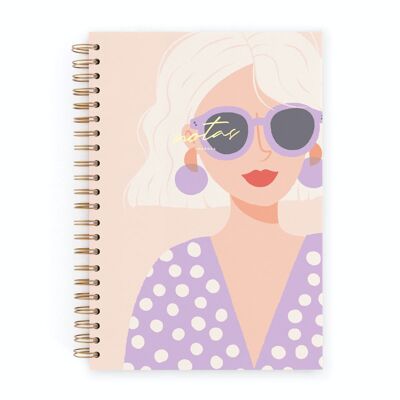 CHARUCA LARGE NOTEBOOK. HARD COVER. INSIDE OF DOTS. 20X29CM. BOSS.