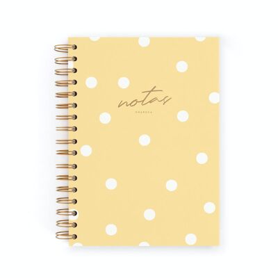 NOTEBOOK A5 CHARUCA. HARD COVER. INSIDE OF DOTS. 15.5X22CM. VANILLA.