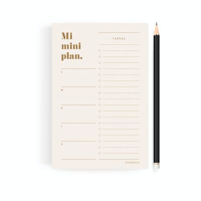 AGENDA MINIMAL CHARUCA. MINI IVOIRE. HEBDOMADAIRE A6.