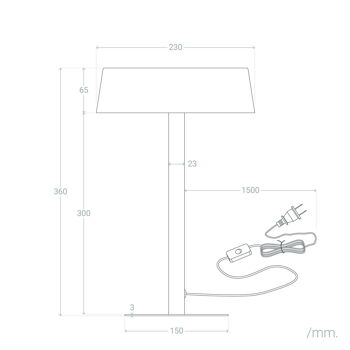 Ledkia Lampe à Poser Bois et Verre Sider Blanc 2