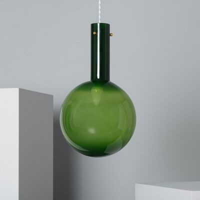 Ledkia Olive Green Olive Glass Pendant Lamp