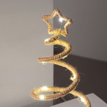 Ledkia Sapin de Noël LED Corde avec Batterie Spiraly Naturel 4